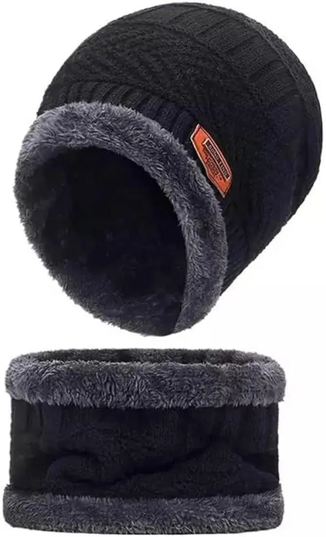 4 Pcs Wool Beanie and Neck Warmer Set - Buy 1 Get 1 Free